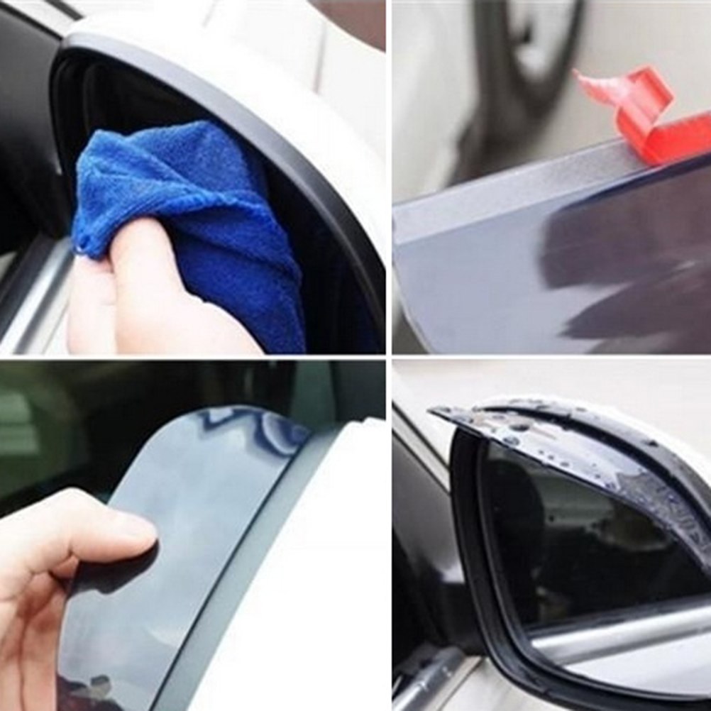 Housses Anti-Pluie Pour Rétroviseurs De Voiture - 2 Pièces En PVC Noir, Protection Étanche Et Anti-Reflets